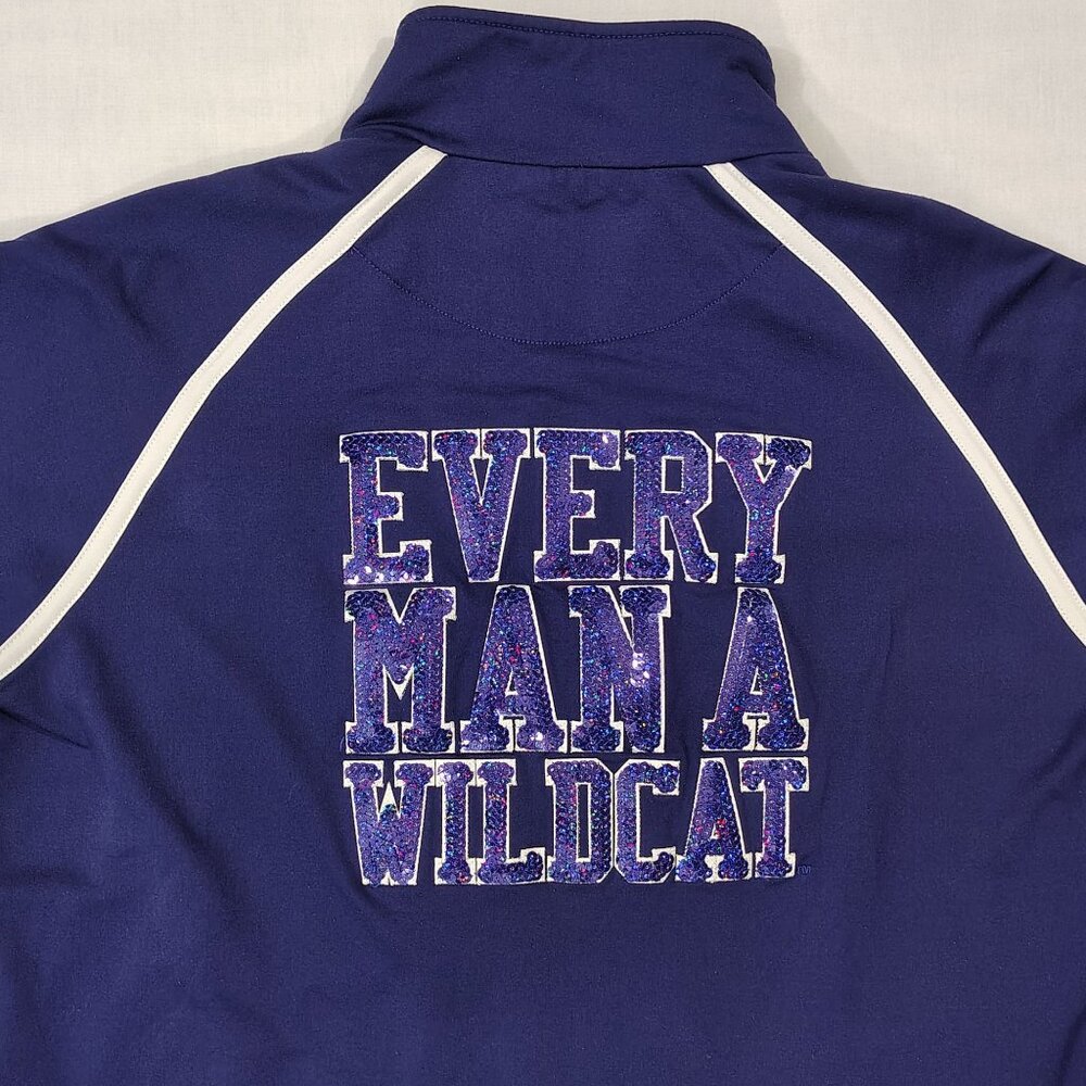 Kansas State Wildcats Track Jacket Womens M Every Man A Wildcat Zip Front Purple - Picture 3 of 16